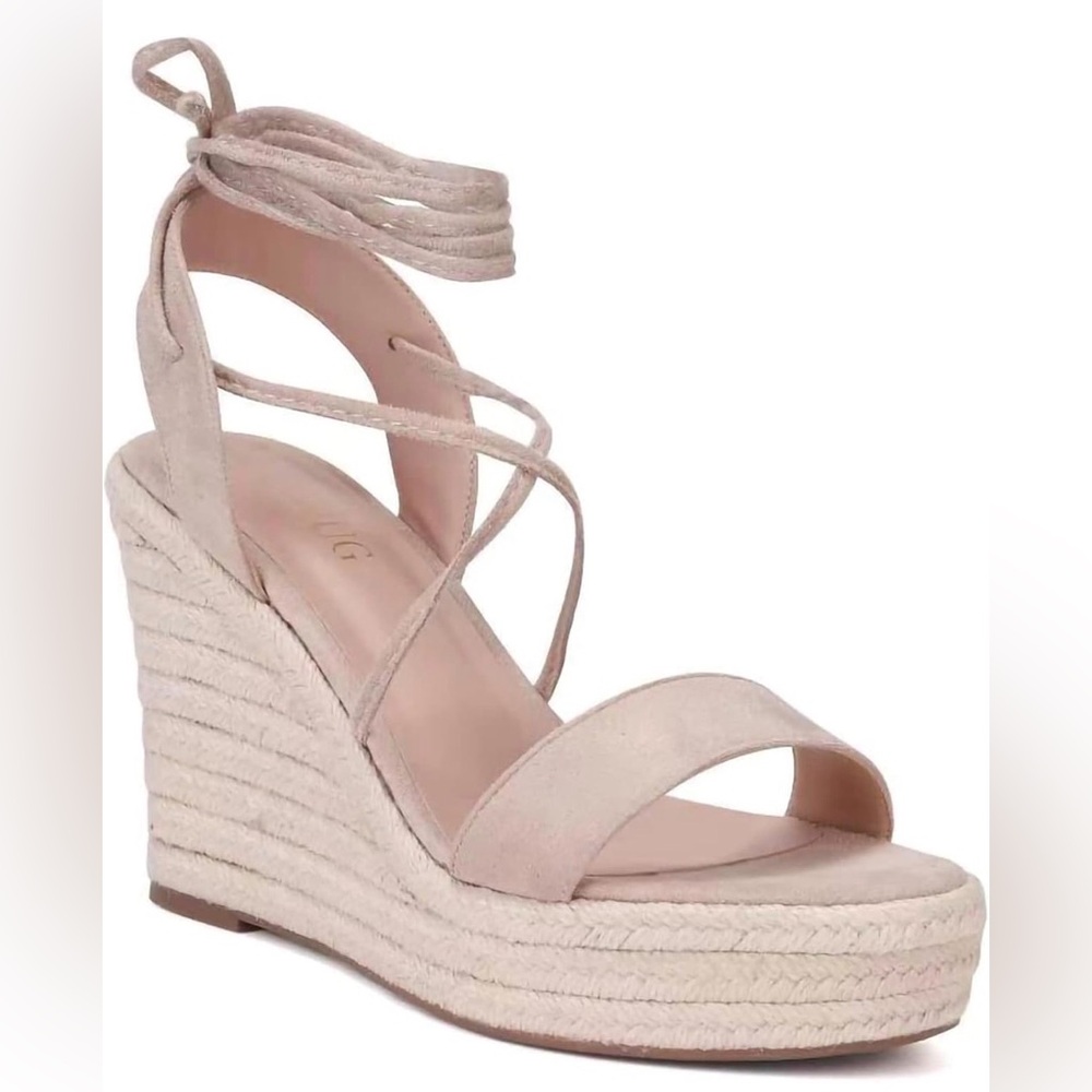 Elegant Beige Wedge Sandals